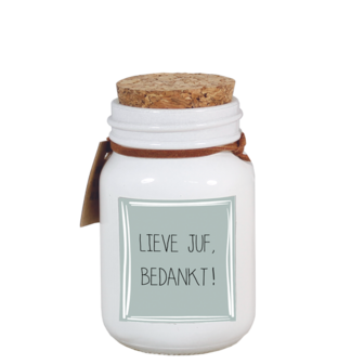 My Flame Lifestyle Geurkaars bedankt lieve Juf