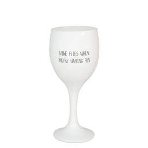 My Flame Lifestyle SOJAKAARS-wijnglas-wit-Wine-flies-when-youre-having-fun