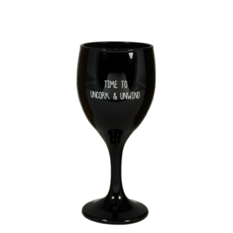 SOJAKAARS - wijnglas Zwart Time, to uncork &amp; unwind