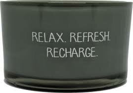 My Flame Lifestyle geurkaars-RELAX-REFRESH-RECHARGE @ De Hoofdzaak